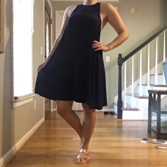Julie Billiart Mini Navy Blue Dress - Picture 7 of 12